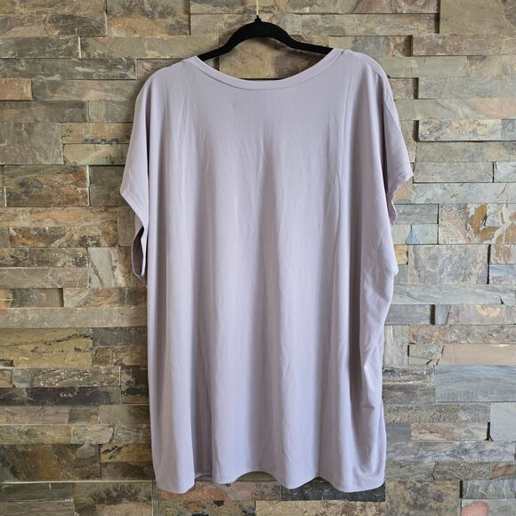 NWT Torrid Short Dolman Sleeve Top Women's Plus Size 3 3X Grey Stretch Shirt - Picture 3 of 6